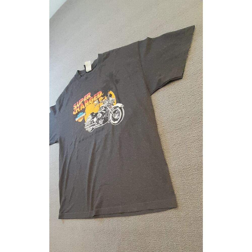 Harley‎ Davidson Mens XL Super Charged Motorcycle Graphic T Shirt Gray - Picture 9 of 12